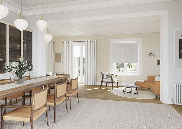Balmy Palms (Blackout), Grey Whisp - Twist&Fit Roller Blind - Image 7